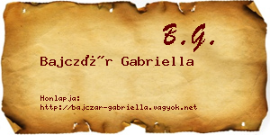 Bajczár Gabriella névjegykártya